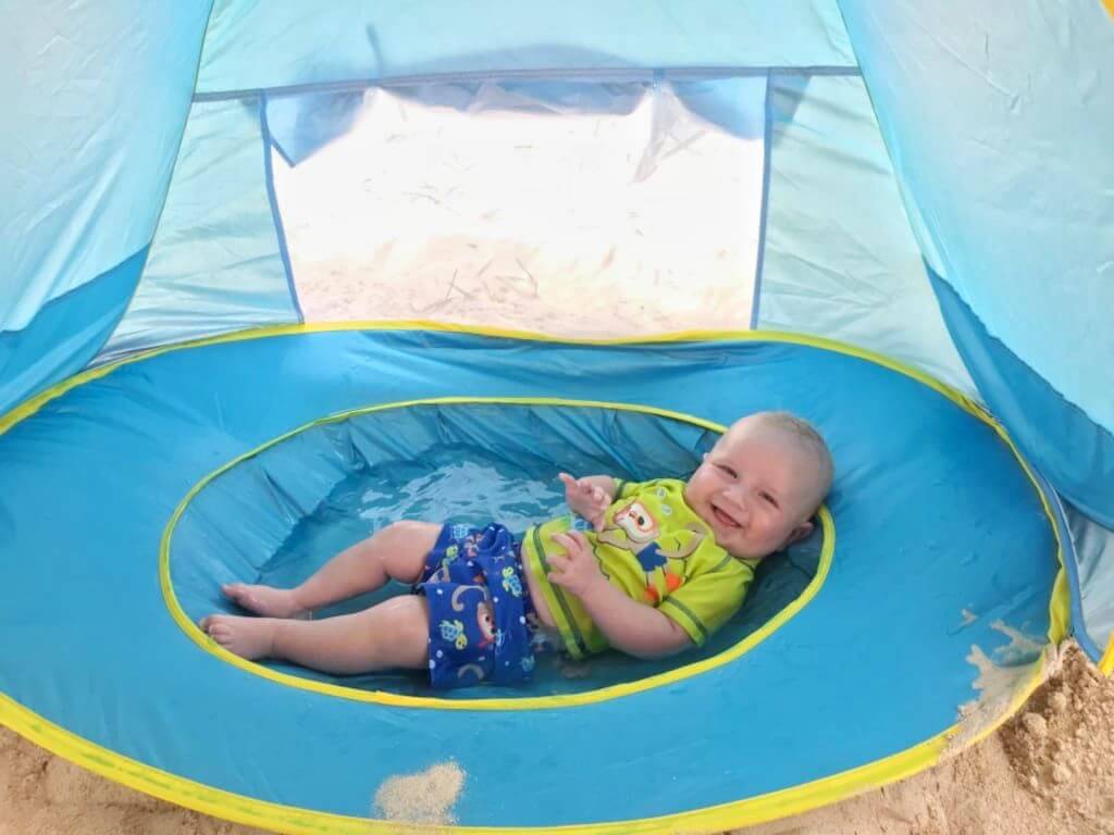 Baby Beach Tent Kids Outdoor Camping Easy Fold Up Waterproof Up Sun Awning Tent UV-protecting