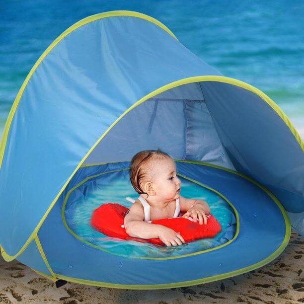 Baby Beach Tent Kids Outdoor Camping Easy Fold Up Waterproof Up Sun Awning Tent UV-protecting