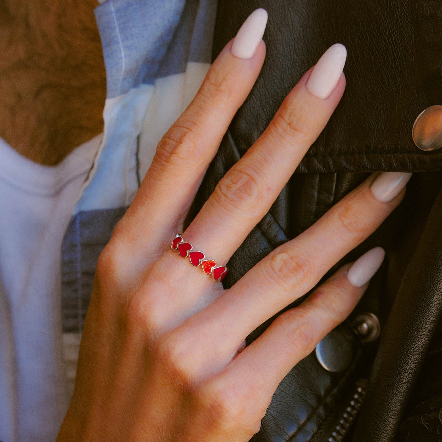 Love Hearts Band Ring